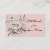 ラプチファミリーとピンクとクリーム感謝してい 名刺 (裏面)