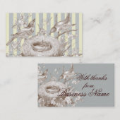 ラプチファミリーオンブルーとクリーム感謝してい付き 名刺 (正面/裏面)