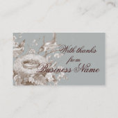 ラプチファミリーオンブルーとクリーム感謝してい付き 名刺 (裏面)