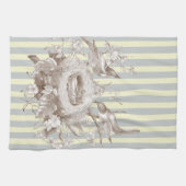 ラプチファミリーオンブルー&クリーム キッチンタオル (横)