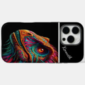 ラプトル装飾ドラゴン肖像画 Case-Mate iPhoneケース (裏面 (横))