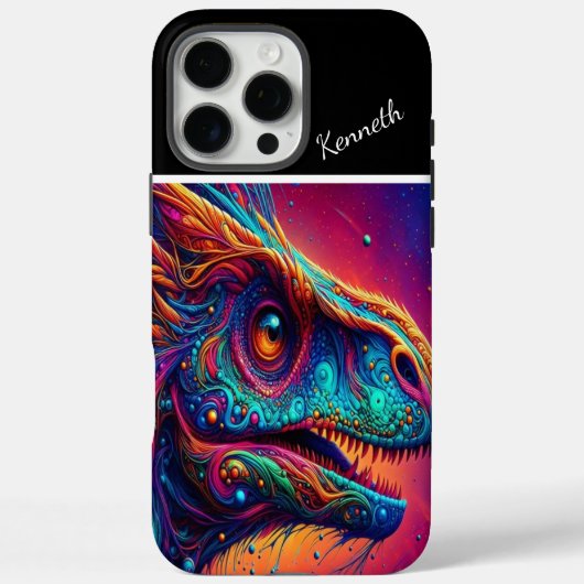 ラプトル コズミック恐竜の肖像 Case-Mate iPhoneケース (裏面)