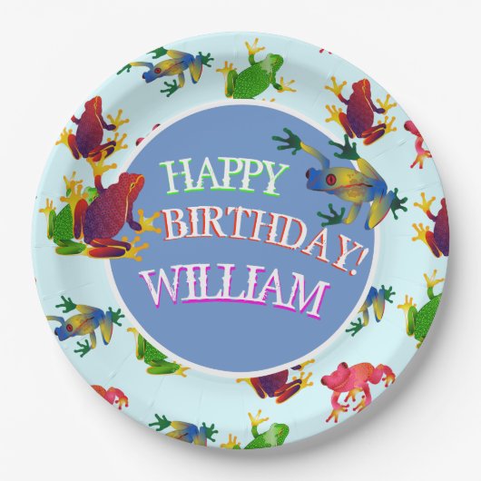 ラプフロッグ熱帯産 ペーパープレート (正面)