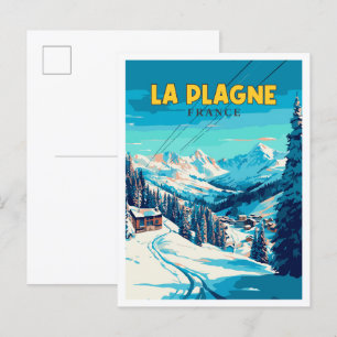 ラプラグネフランスヴィンテージ旅行イラストレーション ポストカード