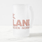 ラプランドのマグ-スタイル及び色を選んで下さい フロストグラスビールジョッキ (正面右)