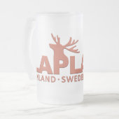 ラプランドのマグ-スタイル及び色を選んで下さい フロストグラスビールジョッキ (正面左)