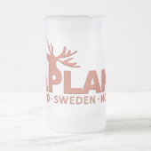 ラプランドのマグ-スタイル及び色を選んで下さい フロストグラスビールジョッキ (中央)