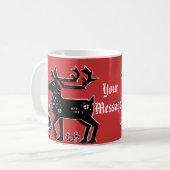 ラプランドの女の子はトナカイを握ります コーヒーマグカップ (正面左)