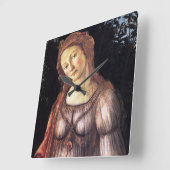 ラプリマベラバイサンドロボッティチェリ スクエア壁時計 (傾斜)