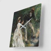 ラプロムナードルノアール印象派絵画の芸術 スクエア壁時計 (傾斜)