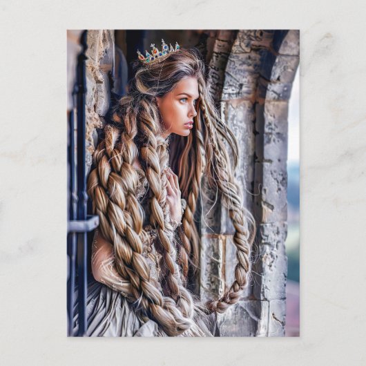 ラプンツェルと塔の長い髪 ポストカード (正面)