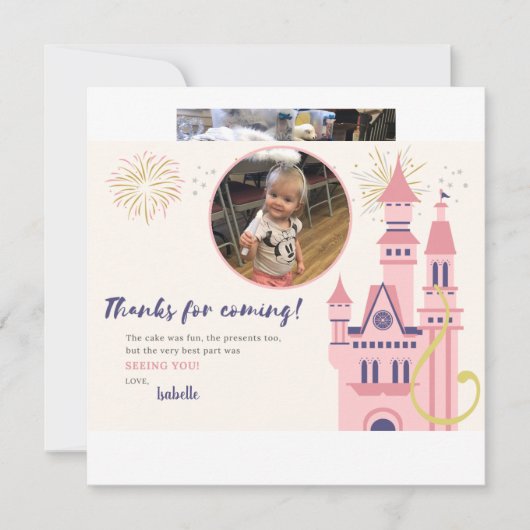 ラプンツェルの写真付き感謝カード サンキューカード (正面)