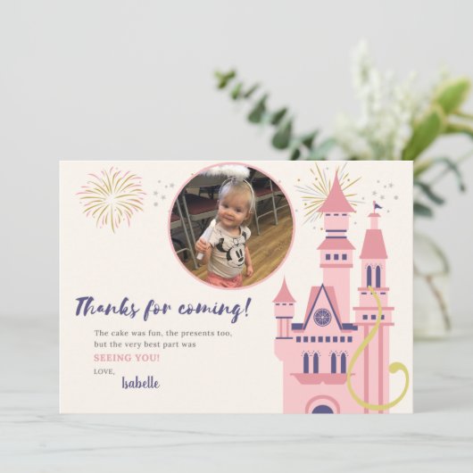 ラプンツェルの写真付き感謝カード サンキューカード (スタンド正面)