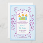 ラプンツェルの城の誕生日招待状 招待状 (正面/裏面)