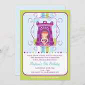 ラプンツェルの誕生日招待状 招待状 (正面/裏面)