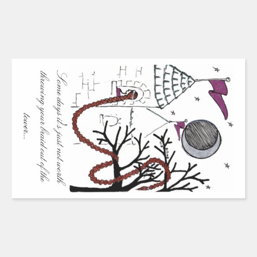 ラプンツェルの非常に悪いヘアデイステッカー 長方形シール (正面)