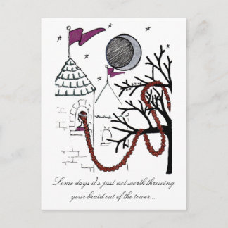 ラプンツェルの非常に悪い髪の日のはがき ポストカード