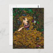 ラプンツェルストーリーブックプリンセスオリジナルアートハガキ ポストカード (正面/裏面)