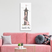 ラプンツェルパーソナライズされたプリンセスインタワー キャンバスプリント (インサイチュ (リビング))