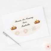 ラプンツェルパーティーサンキューステッカー 楕円形シール (封筒)