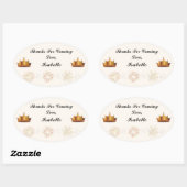 ラプンツェルパーティーサンキューステッカー 楕円形シール (シート)