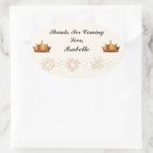 ラプンツェルパーティーサンキューステッカー 楕円形シール (バッグ)