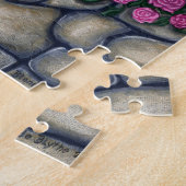 ラプンツェルビッグアイズガールドール可愛いレッドヘッドブルーバード ジグソーパズル (側面)