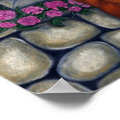 ラプンツェルビッグアイズガールドール可愛いレッドヘッドブルーバード ポスター (角)