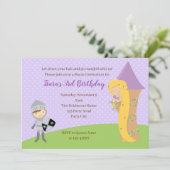 ラプンツェル誕生日招待状ナイトタワーツインズ 招待状 (スタンド正面)