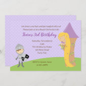 ラプンツェル誕生日招待状ナイトタワーツインズ 招待状 (正面/裏面)