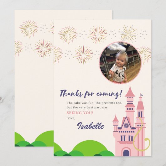 ラプンツェル 感謝カード (正面/裏面)