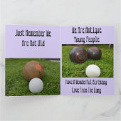 ラベおもしろいンダー芝鉢、ビッグ誕生日カード カード (内部)