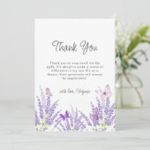 ラベお洒落ンダーフローラバタフライベビーシャワー サンキューカード (スタンド正面)