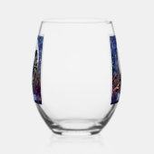 ラベお洒落ンムーンフローラパーソナライズされた ステムなしワイングラス (右)