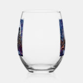 ラベお洒落ンムーンフローラパーソナライズされた ステムなしワイングラス (左)