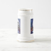 ラベお洒落ンムーンフローラパーソナライズされた ビールジョッキ (中央)