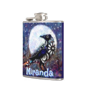 ラベお洒落ンムーンフローラパーソナライズされた フラスク (左)