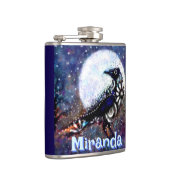 ラベお洒落ンムーンフローラパーソナライズされた フラスク (右)