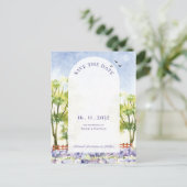 ラベかわいらしエレガントンダフィールド横結婚景 案内ポストカード (スタンド正面)