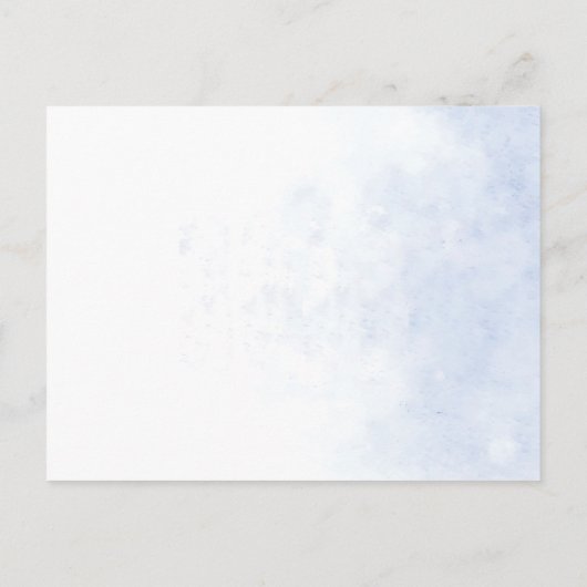 ラベかわいらしエレガントンダフィールド横結婚景 案内ポストカード (裏面)