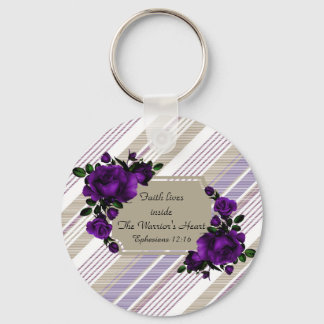 ラベかわいらしンストライプのダーフローラキーチェーン キーホルダー