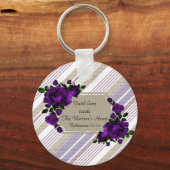 ラベかわいらしンストライプのダーフローラキーチェーン キーホルダー (正面)