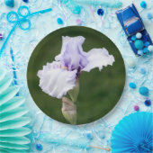 ラベかわいらしンダアイリスフローラ写真 ペーパープレート (パーティー)