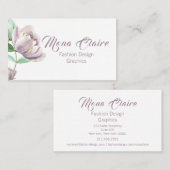 ラベかわいらしンダピーニー開花 名刺 (正面/裏面)