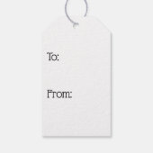 ラベかわいらしンダーに立つ灰色の馬 ギフトタグ (裏面)