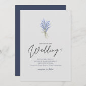 ラベかわいらしンダーフラワー手書きスタイル結婚ズ (正面/裏面)