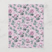 ラベかわいらしンダーフローラスクリプト文房具紙 (裏面)