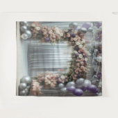 ラベかわいらしンダーフローラバルーンアつるーチ タペストリー (正面(横))