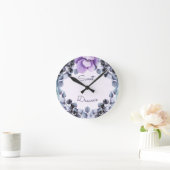 ラベかわいらしンダーユーカリベビー子供部屋 ラウンド壁時計 (ホーム)