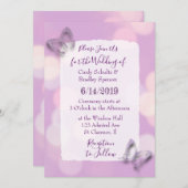 ラベかわいらしンダー結婚チョウ 招待状 (正面/裏面)